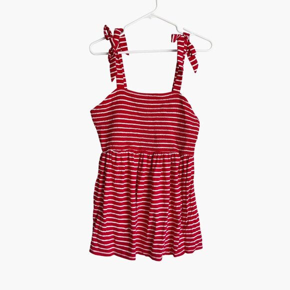 NEW Isabel Maternity Red Striped Tie Strap Maternity Tank Top - Picture 3 of 16